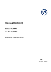 GFA ELEKTROMATEN SG 115R-Serie Montageanleitung
