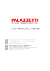 Palazzetti Ecomonoblocco WT60 3D V16 Plus Installations-, Bedienungs- Und Wartungshandbuch