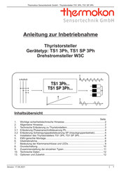Thermokon TS1 3Ph Anleitung Zur Inbetriebnahme