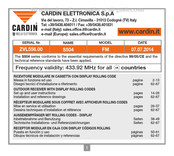 Cardin Elettronica FM Handbuch