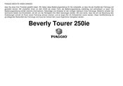 PIAGGIO Beverly Tourer 250ie Bedienungsanleitung