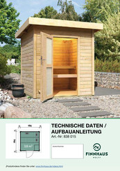 Wolff Finnhaus 838 015 Technisches Daten / Aufbauanleitung