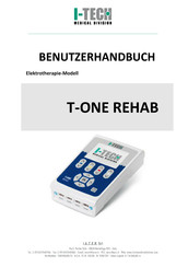 I-Tech T-ONE REHAB Benutzerhandbuch