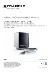 Comunello Automation CONDOR 350 ONE Installations- Und Gebrauchsanleitung