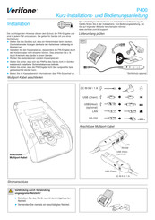 VeriFone P400 Kurz-Installations- Und Bedienungsanleitung