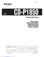 Teac CD-P1850 Bedienungsanleitung