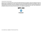 PIAGGIO MP3 350 Bedienungsanleitung