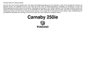 PIAGGIO Carnaby 250ie Bedienungsanleitung