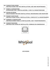 Whirlpool AFO ED5SO Anleitungen Für Den Installateur, Bedienungs- Und Wartungsanleitung