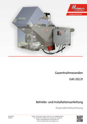 Bühler technologies GAS 222.21 Betriebs Und Installationsanleitung