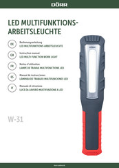 Dorr W-31 Bedienungsanleitung