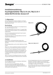 Swegon GOLD RX Installationsanleitung
