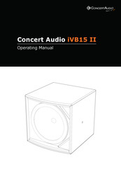 Concert Audio iVB15 II Bedienungsanleitung