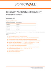 SonicWALL NSa 6650 Bedienungs- Und Sicherheitshinweise