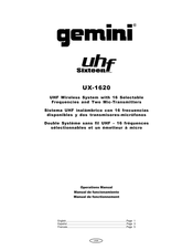 Gemini UX-1620H Handbuch