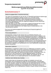 Promesstec WTR 110 Bedienungsanleitung