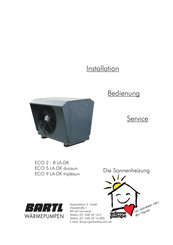BARTL-Wärmepumpe ECO 2 LA-DK Installation / Bedienung / Service