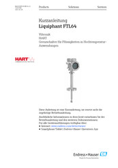 Endress+Hauser Liquiphant FTL64 Kurzanleitung