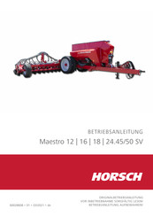 HORSCH Maestro 18 SV Betriebsanleitung
