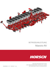 HORSCH Maestro 8.75 RV Betriebsanleitung