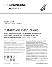 Color Kinetics Vaya Linear MP Installationsanweisungen