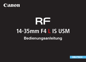 Canon RF 14-35mm F4 L IS USM Bedienungsanleitung