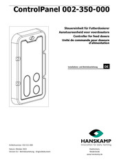 Hanskamp ControlPanel 002-350-000 Installation Und Betriebsanleitung