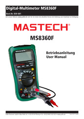 Mastech MS8360F Betriebsanleitung