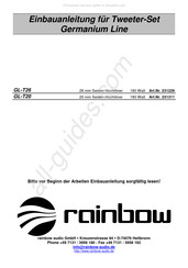 Rainbow audio 231311 Einbauanleitung