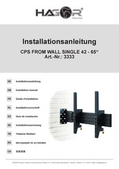 HAGOR CPS FROM WALL SINGLE 42-65 Installationsanleitung