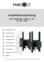 HAGOR CPS FROM WALL B2B 42-65 Installationsanleitung