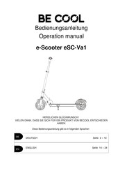 be cool eSC-Va1 Bedienungsanleitung