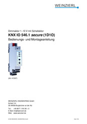WEINZIERL KNX IO 546.1 secure 1D1O Bedienungs- Und Montageanleitung