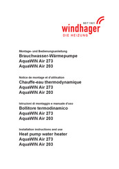 Windhager AquaWIN Air 203 Montage- Und Bedienungsanleitung