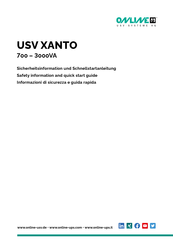 Online USV XANTO 3000VA Sicherheitsinformation Und Schnellstartanleitung