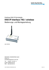 WEINZIERL KNX IP Interface 740.1 wireless Bedienungs- Und Montageanleitung