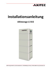 AXITEC AXIstorage Li SV2 Installationsanleitung