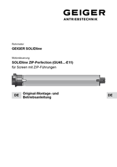GEIGER SOLIDline ZIP-Perfection Original-Montage- Und Betriebsanleitung