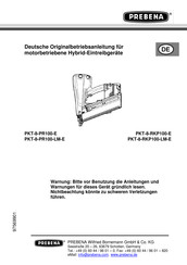 Prebena PKT-8-PR100-E Originalbetriebsanleitung