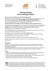As Baddesign DOLCE 166080-DOL Montageanleitung