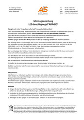 As Baddesign ADAGIO 166080-ADA Montageanleitung