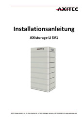 AXITEC AXIstorage Li SV1 Installationsanleitung