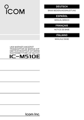 Icom IC-M510E Basis Bedienungsanleitung