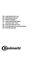 Bauknecht DBHVA 92F LM K Betriebsanleitung