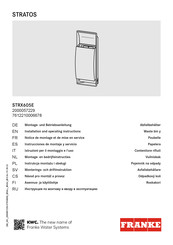 Franke STRX605E Montage- Und Betriebsanleitung