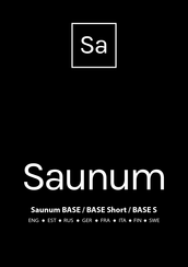 Saunum BASE S Bedienungs- Und Installationsanleitung
