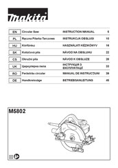 Makita M5802 Betriebsanleitung