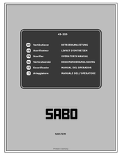 Sabo 45-220 Betriebsanleitung