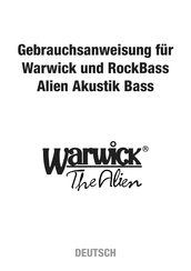 Warwick RockBass Alien Deluxe Gebrauchsanweisung