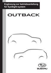 Subaru Outback 2021 Ergänzung Zur Betriebsanleitung